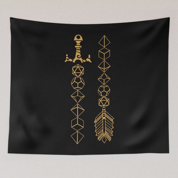 Item preview, Polyhedral Dice Set Sword And Arrow Tabletop Rpg Gaming designed and sold by shmisa.