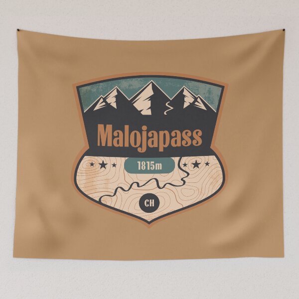 Item preview, Maloja Pass Alpine Road Badge designed and sold by CynthiaGraphics.