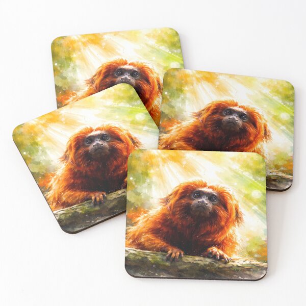 Item preview, Golden Lion Tamarin Under Sunlit Canopy designed and sold by cuprum.