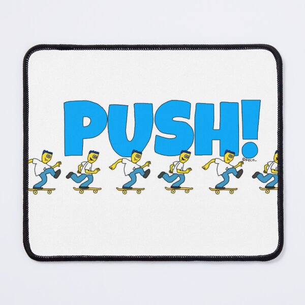 Item preview, Push! – Funny Skateboard Cartoon Illustration designed and sold by kpeco.