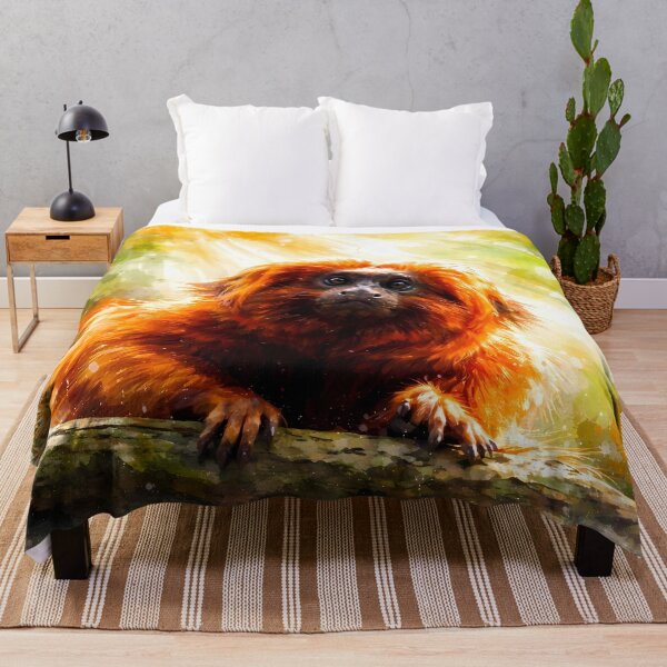 Item preview, Golden Lion Tamarin Under Sunlit Canopy designed and sold by cuprum.