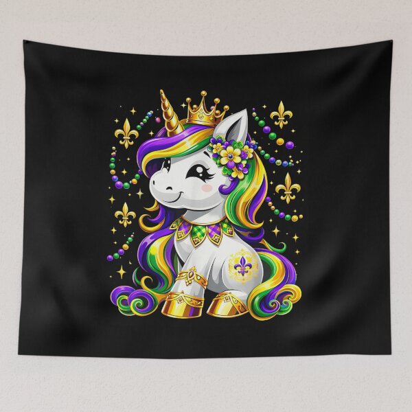 Item preview, Cute Unicorn Mardi Gras Girls Kids designed and sold by Boutkimaewab.