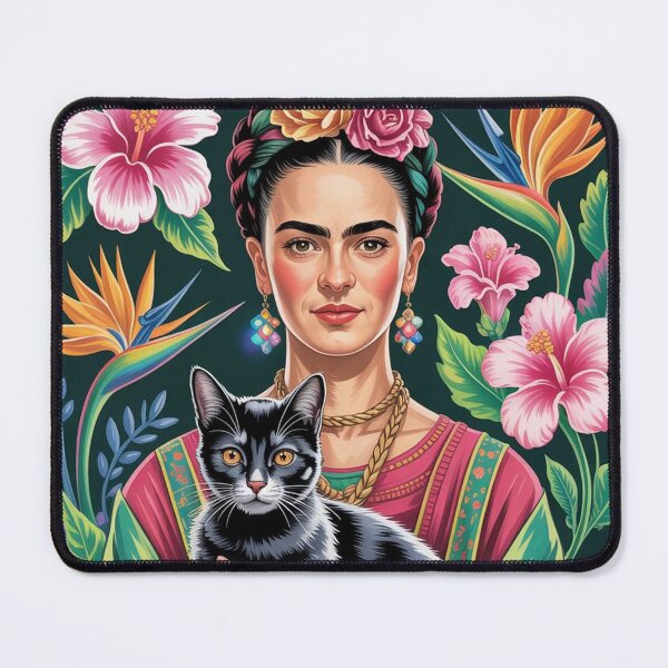 Item preview, Frida Kahlo with cat designed and sold by BenCoStyle.