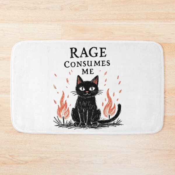 Item preview, Rage Consumes Me Black Cat designed and sold by LunaMagicStudio.
