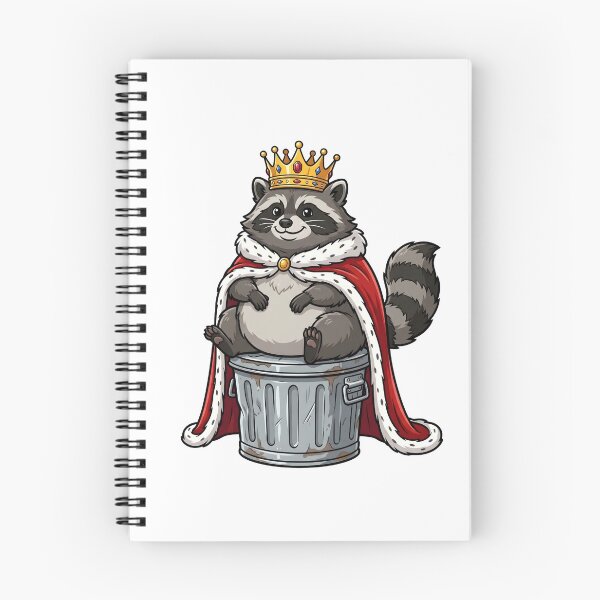 Item preview, Funny Raccoon King on Trash Can Throne designed and sold by Kvarny.