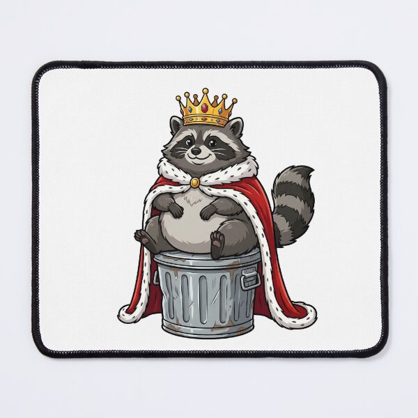 Item preview, Funny Raccoon King on Trash Can Throne designed and sold by Kvarny.