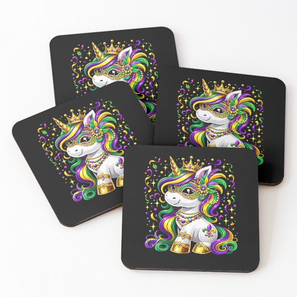 Item preview, Cute Unicorn Mardi Gras Mask for Girls Kids Women designed and sold by Boutkimaewab.