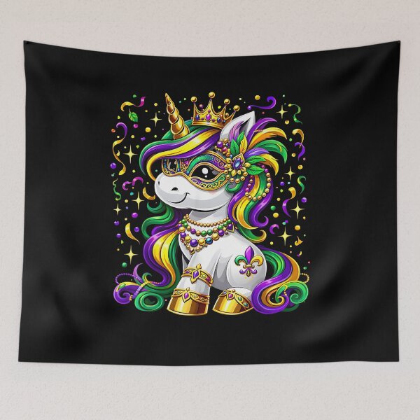 Item preview, Cute Unicorn Mardi Gras Mask for Girls Kids Women designed and sold by Boutkimaewab.