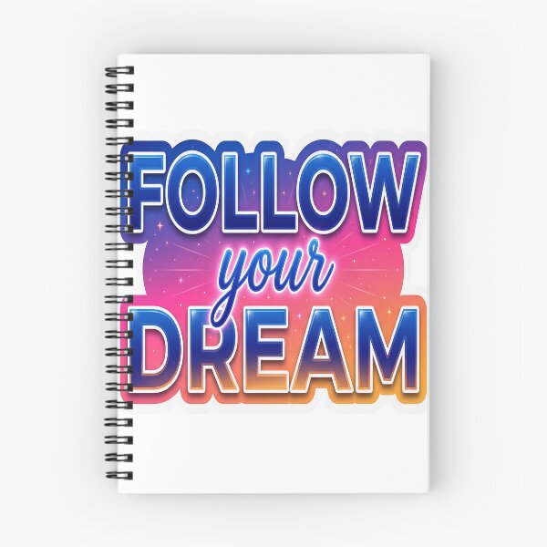 Item preview, Vibrant Gradient Sticker "FOLLOW your DREAM" – Modern Motivational Vector Art designed and sold by ARTCREATESHOP.