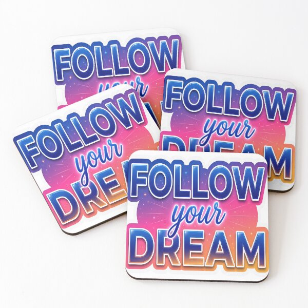 Item preview, Vibrant Gradient Sticker "FOLLOW your DREAM" – Modern Motivational Vector Art designed and sold by ARTCREATESHOP.