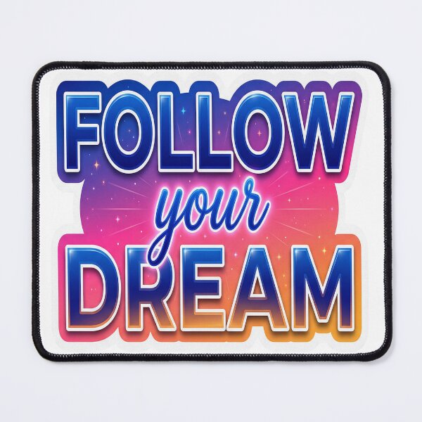 Item preview, Vibrant Gradient Sticker "FOLLOW your DREAM" – Modern Motivational Vector Art designed and sold by ARTCREATESHOP.
