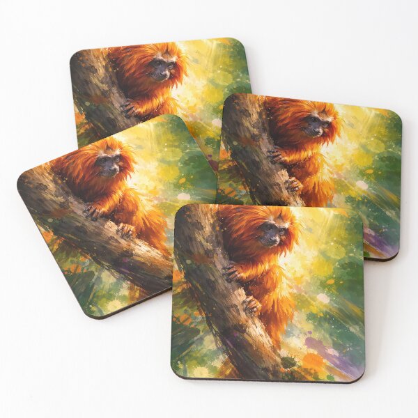 Item preview, Golden Lion Tamarin on a Branch designed and sold by cuprum.