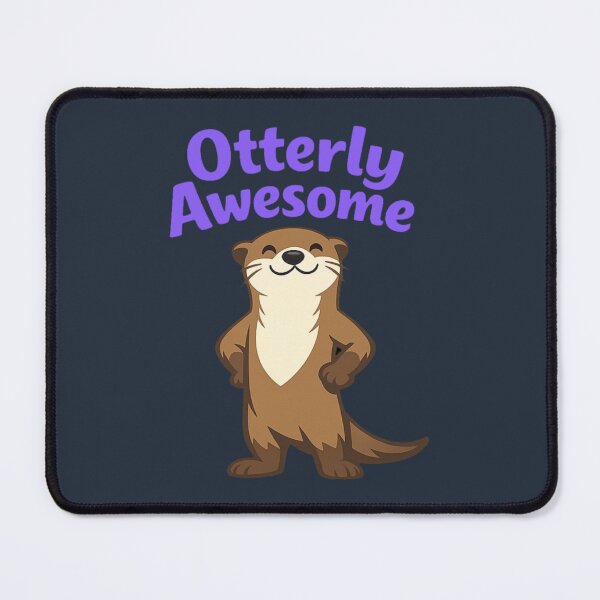 Item preview, Otterly Awesome Cute Standing Otter Funny Animal Pun designed and sold by PunchDrop.