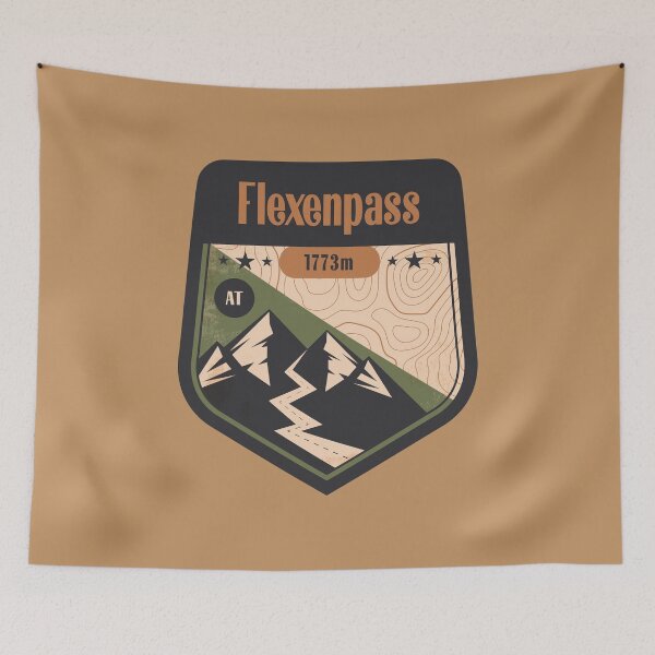 Artikelvorschau, Flexen Pass Alpine Road Badge entworfen und verkauft von CynthiaGraphics.