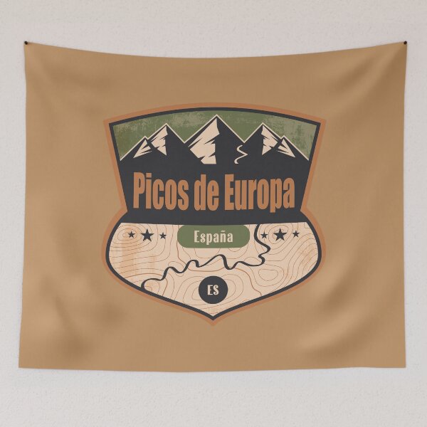 Item preview, Picos de Europa Mountain Adventure Badge designed and sold by CynthiaGraphics.