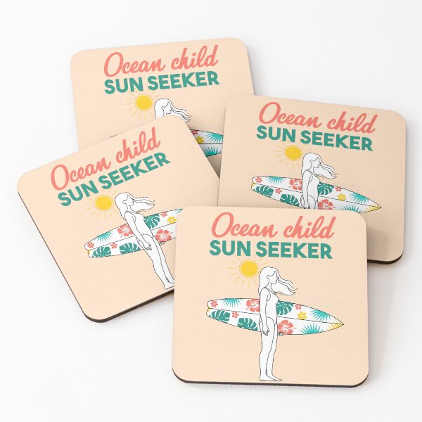 Item preview, Ocean Child, Sun Seeker – Female Surf Beach Illustration designed and sold by Sea Gem.