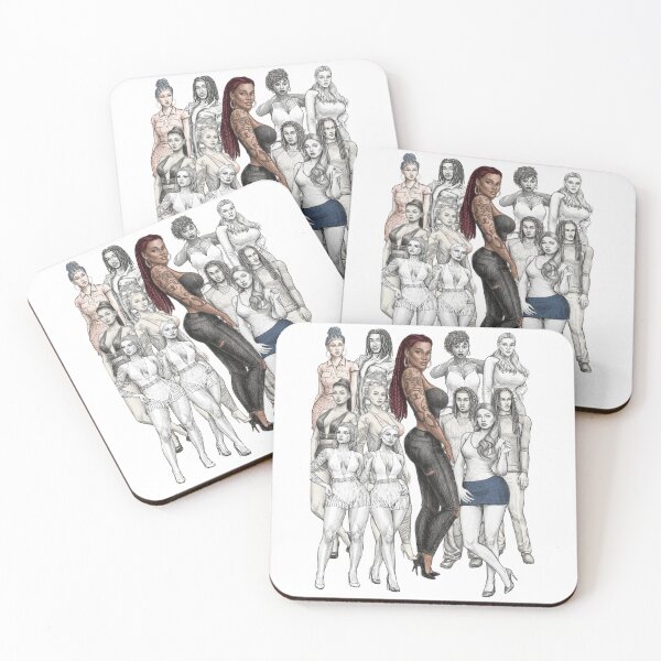 Item preview, Queen's Nightclub Dancers Life Group Pencil-sketch style Art designed and sold by QueenNightLife.
