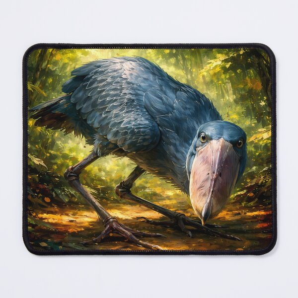 Item preview, Enigmatic Shoebill in Lush Forest designed and sold by cuprum.