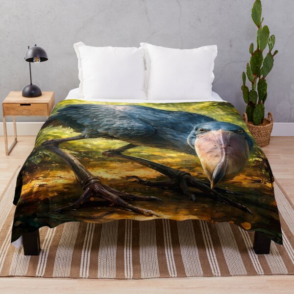 Item preview, Enigmatic Shoebill in Lush Forest designed and sold by cuprum.