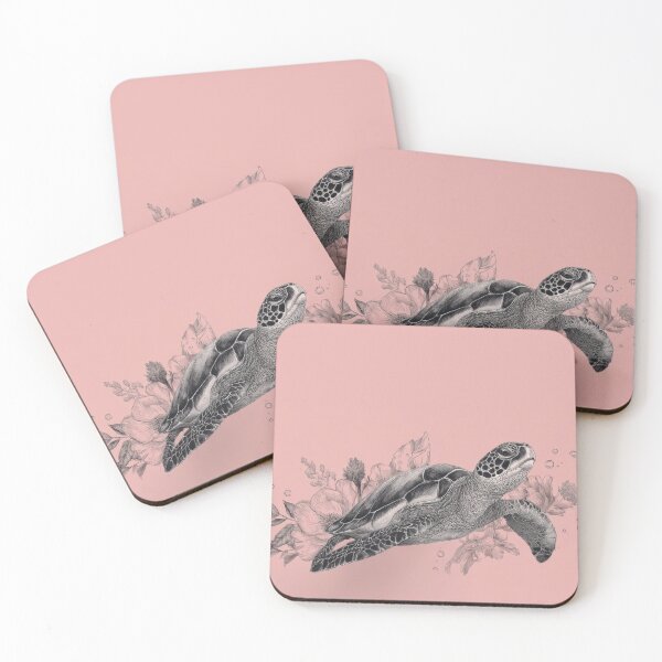 Item preview, Turtle swims in flowers bubbles designed and sold by anytka.