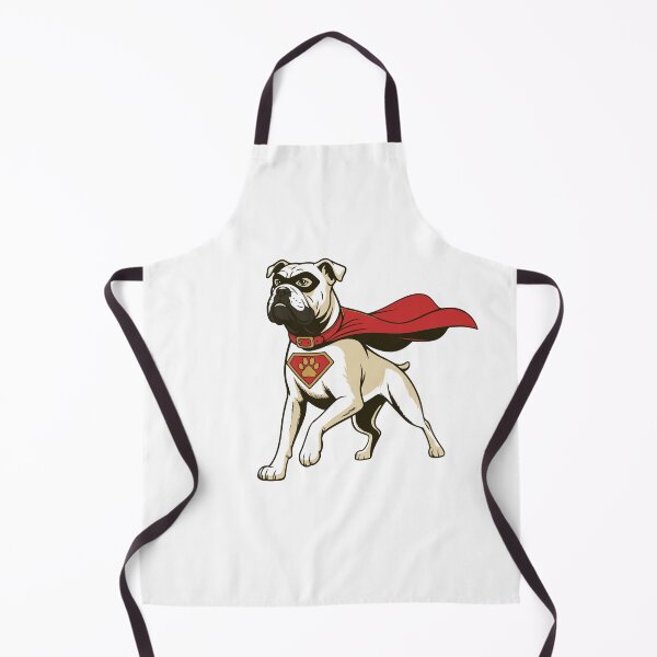 Item preview, American Bulldog Superhero Illustration – Cute Bulldog in Superhero Costume Cartoon designed and sold by Hansani Nuwanmini Jayawickrama.