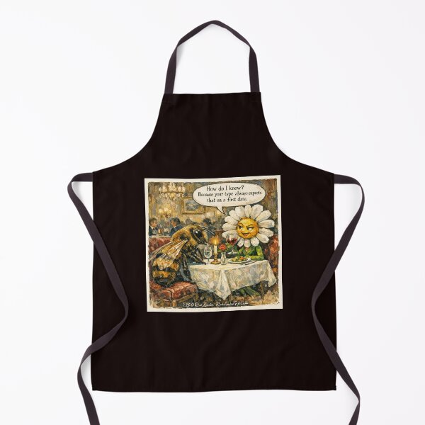 Item preview, Bee & Blossom First Date – Whimsical Romantic Cartoon designed and sold by Rick London Gifts.