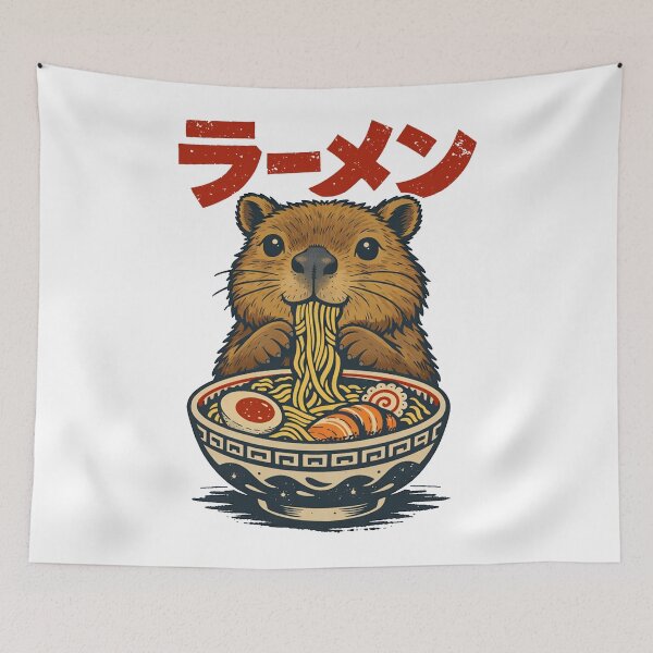 Artikelvorschau, Süßes Ramen Capybara – Kawaii japanischer Nudelliebhaber Capybara Meme entworfen und verkauft von will freed18.