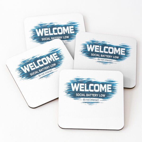 Item preview, Welcome Social Battery LOW – Funny Meme Design designed and sold by NAJURE.