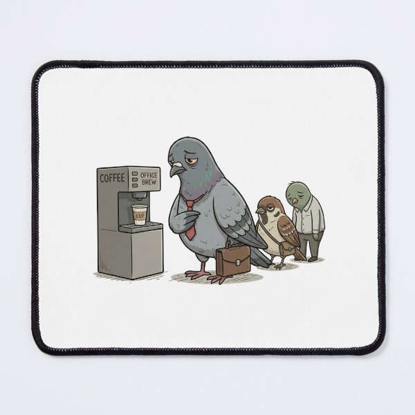 Item preview, Depressed Office Pigeon Waiting for Coffee designed and sold by Kvarny.