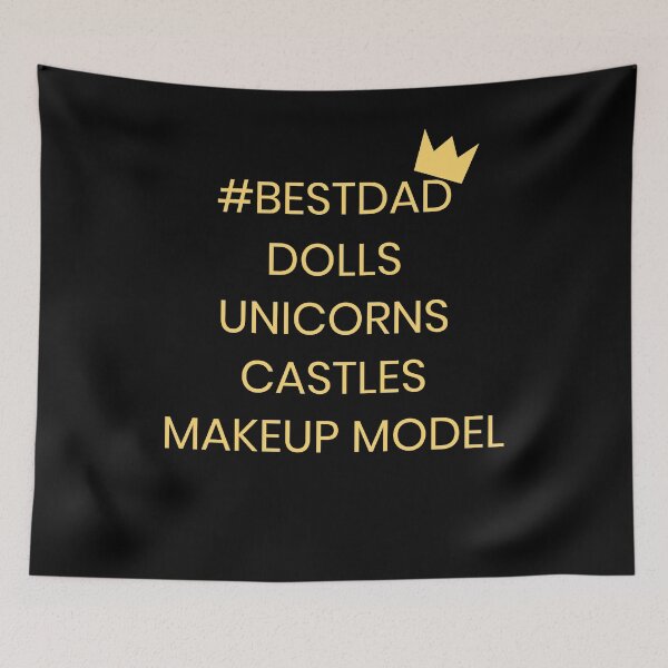 Item preview, Dolls Unicorns Castles Makeup Model BestDad Fathers Day Gif designed and sold by we1000.