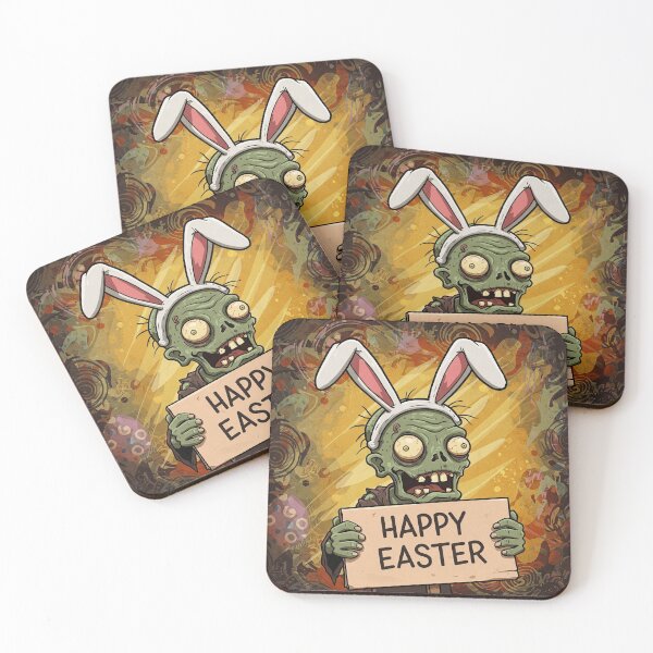 Item preview, Funny Zombie Bunny Easter - Cartoon Undead Holiday designed and sold by Tw1nsAIArt.