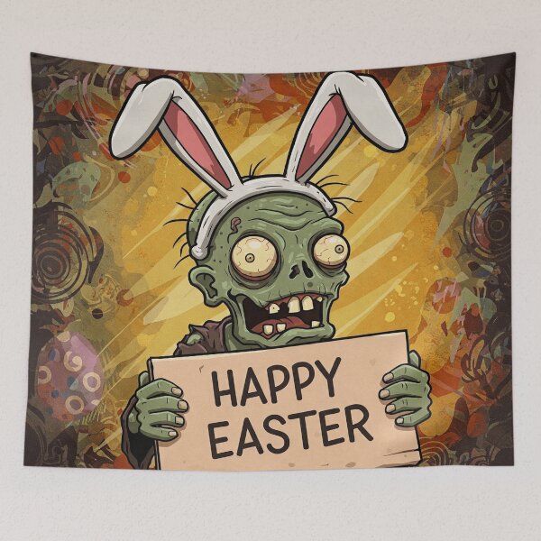 Item preview, Funny Zombie Bunny Easter - Cartoon Undead Holiday designed and sold by Tw1nsAIArt.