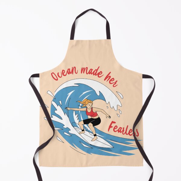 Item preview, Ocean Made Her Fearless – Female Surfer Illustration designed and sold by Sea Gem.
