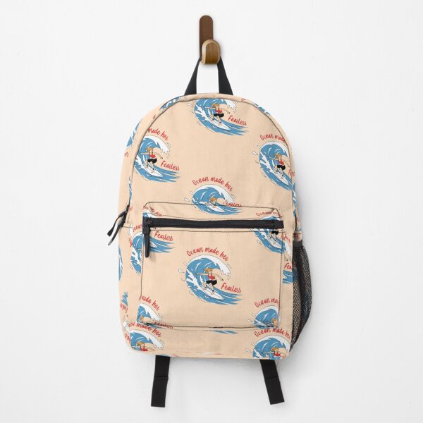 Item preview, Ocean Made Her Fearless – Female Surfer Illustration designed and sold by Sea Gem.