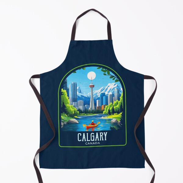 Item preview, Calgary Vintage Travel Illustration designed and sold by HomeLivingCo.
