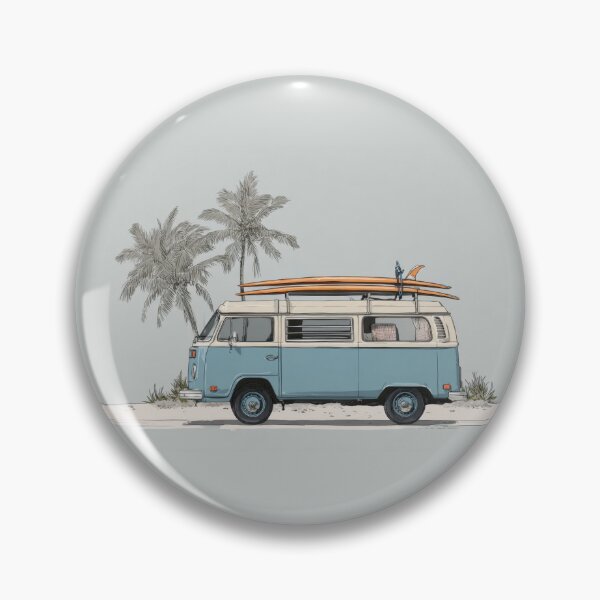 Item preview, Surf van parked near palm trees designed and sold by anytka.