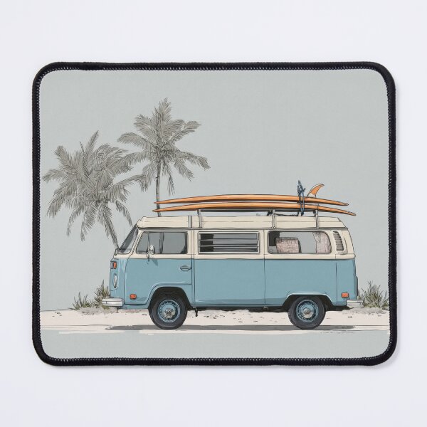 Item preview, Surf van parked near palm trees designed and sold by anytka.
