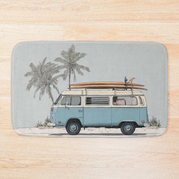 Item preview, Surf van parked near palm trees designed and sold by anytka.
