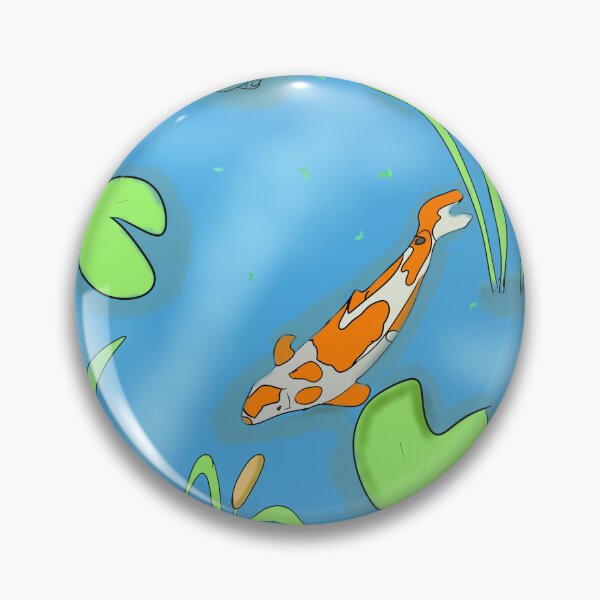 Item preview, Cozy Pond Ecosystem Illustration – Koi, Frogs & Forest Animals” designed and sold by Giesearthouse.