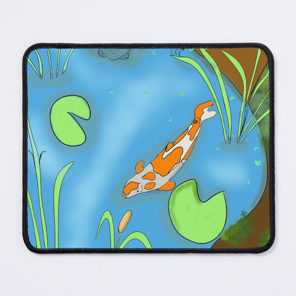 Item preview, Cozy Pond Ecosystem Illustration – Koi, Frogs & Forest Animals” designed and sold by Giesearthouse.