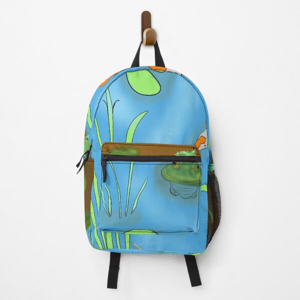 Item preview, Cozy Pond Ecosystem Illustration – Koi, Frogs & Forest Animals” designed and sold by Giesearthouse.