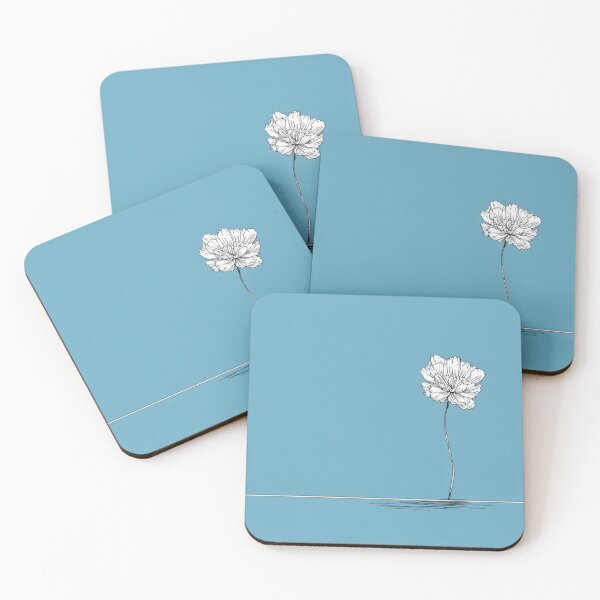 Item preview, Lonely flower on blue designed and sold by anytka.
