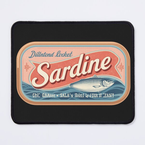 Item preview, Aesthetic Tinned Fish Sardine Tin - Retro Foodie Gift designed and sold by LaurannaDesign.