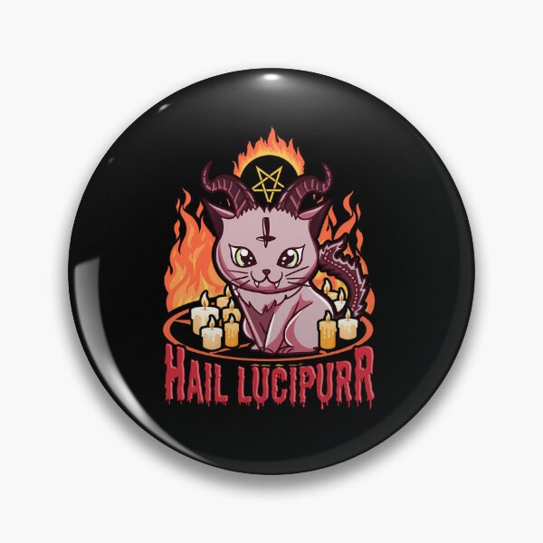 Item preview, Cute & Funny Satanic Hail Lucipurr Rainbow Goth Kitten  designed and sold by BoothBoxx Merch.