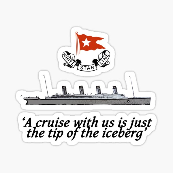 Large 6 White Star Line Sticker Titanic First Class 