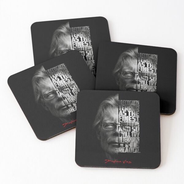 Item preview, Stephen King Split Face Quote Poster designed and sold by Enea Kelo.