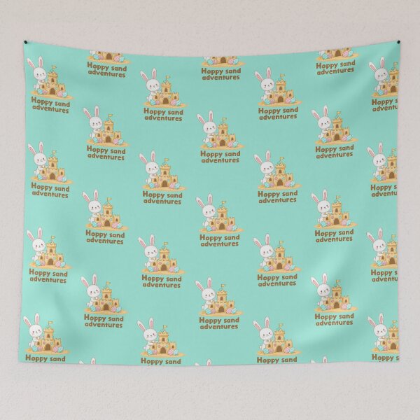 Item preview, Hoppy Sand Adventures – Bunny Sandcastle Easter Illustration designed and sold by Sea Gem.