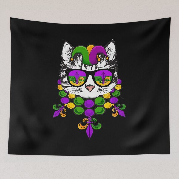 Item preview, Mardi Gras Cat Meow Kitten Men & Women Gift designed and sold by Goleon12.