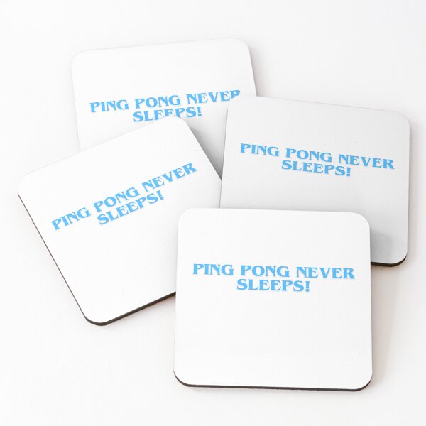 Item preview, Ping Pong Never Sleeps: Funny Table Tennis Quote Blue Typography T-Shirt designed and sold by OhMyPingCo.
