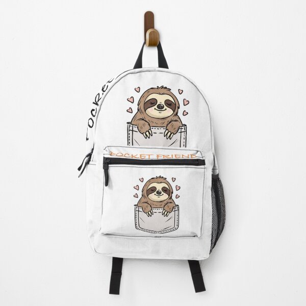 Item preview, Cute Sloth in Pocket T-Shirt – Kawaii Pocket Sloth with Hearts – Adorable Sloth Lover Gift designed and sold by SimoesArtistry.